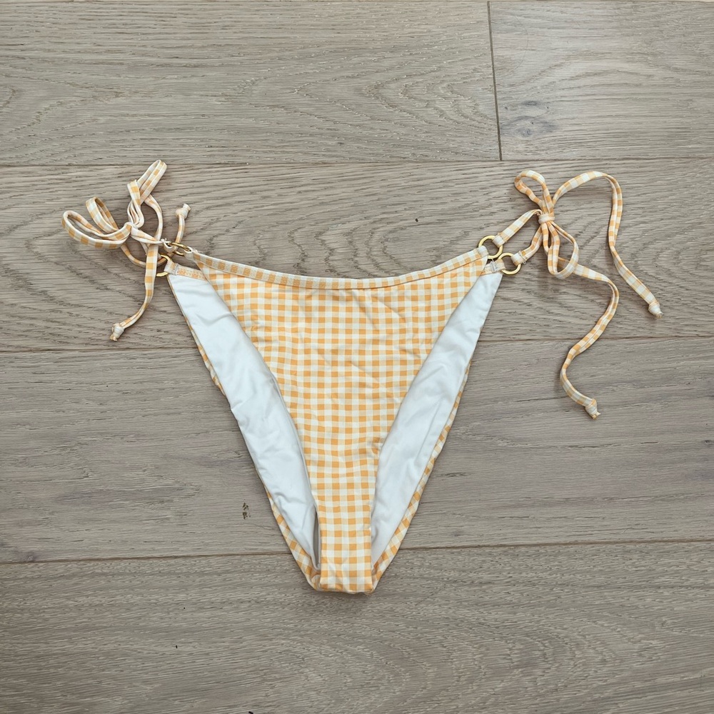 Yellow Gingham Bikini Bottom